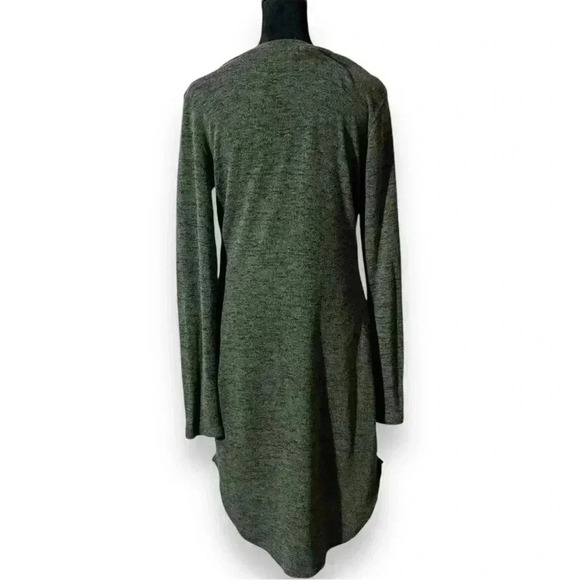 Ultra Flirt Size Large Green Lightweight Long Sleeve Simple Midi Sweater Dress - Picture 4 of 15